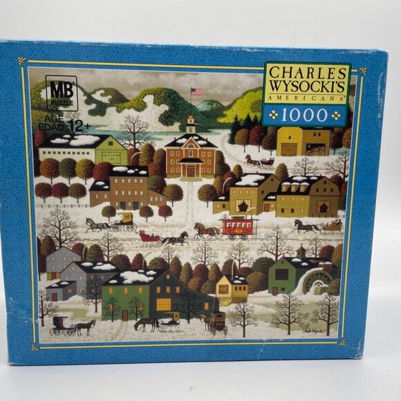 Wysocki Puzzle Blossom River Junction 1000 Piece Jigsaw Hasbro 22 X 25 Vintage - Picture 3 of 8